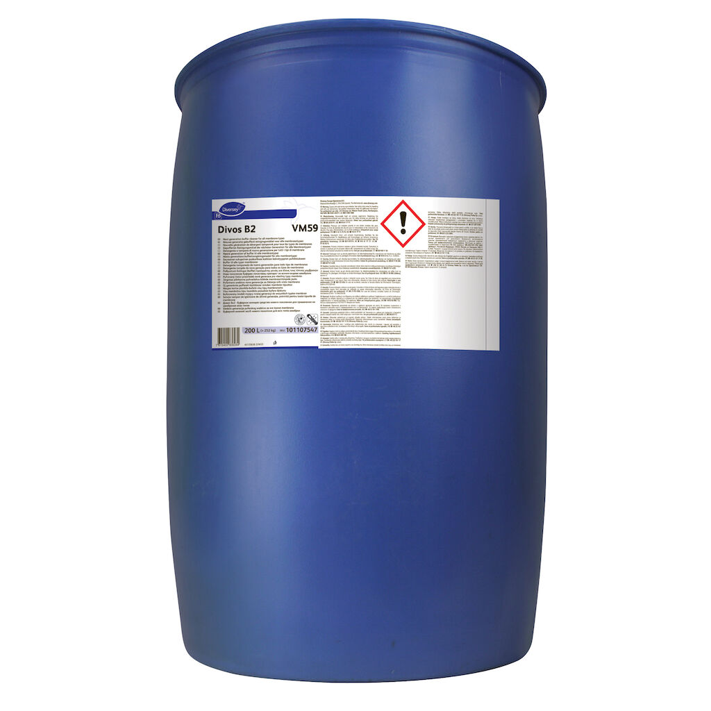 Divos B2 VM59 200L - Detergent alcalin tamponat pentru toate tipurile de membrane